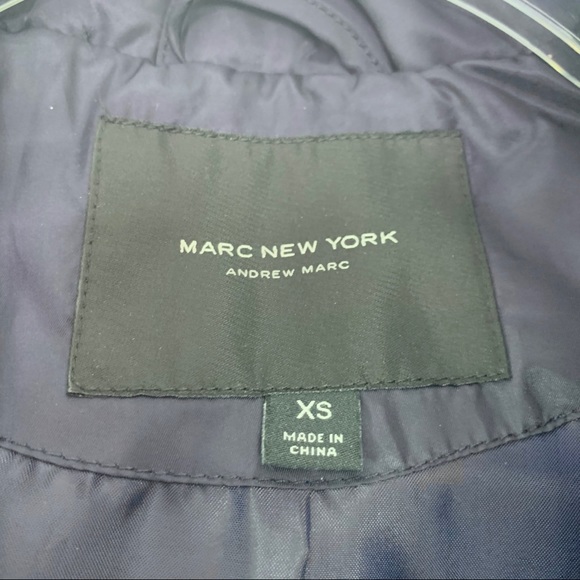 MARC NEW YORK Roxbury Matte Satin Puffer Coat Navy XS NWT - Picture 9 of 15